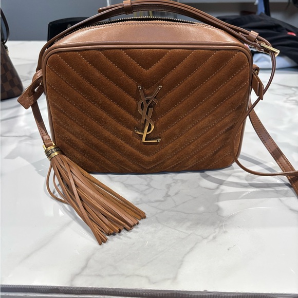 Yves Saint Laurent Handbags - Yves Saint Laurent Tan Quilted Crossbody Bag